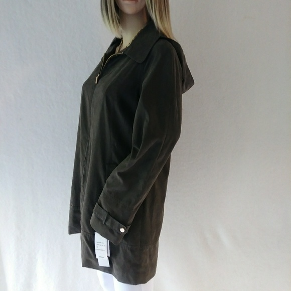 SALE! NWT Jones New York Hooded Rain Jacket - Picture 4 of 7